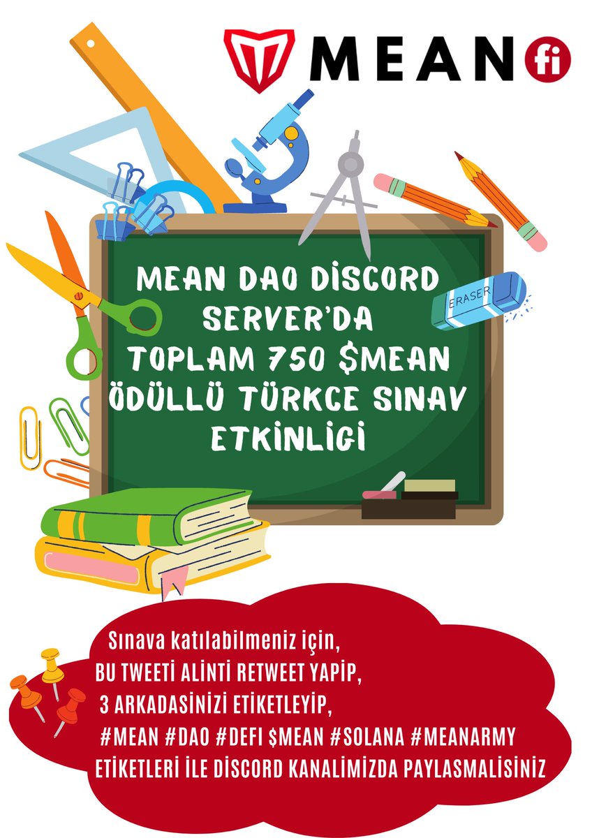 CanerIrina's tweet photo. MEAN Discord serverde bügün da sınav var, mutlaka katılın https://t.co/oOdCCCXMRn Akşam 22:00 de
#Meanfi #Meanarmy #dao #kripto #Solana
@ElizavetaaKaz
@nadyazolotareva
@DoKuZTuG_09 https://t.co/ILh9MKreXa