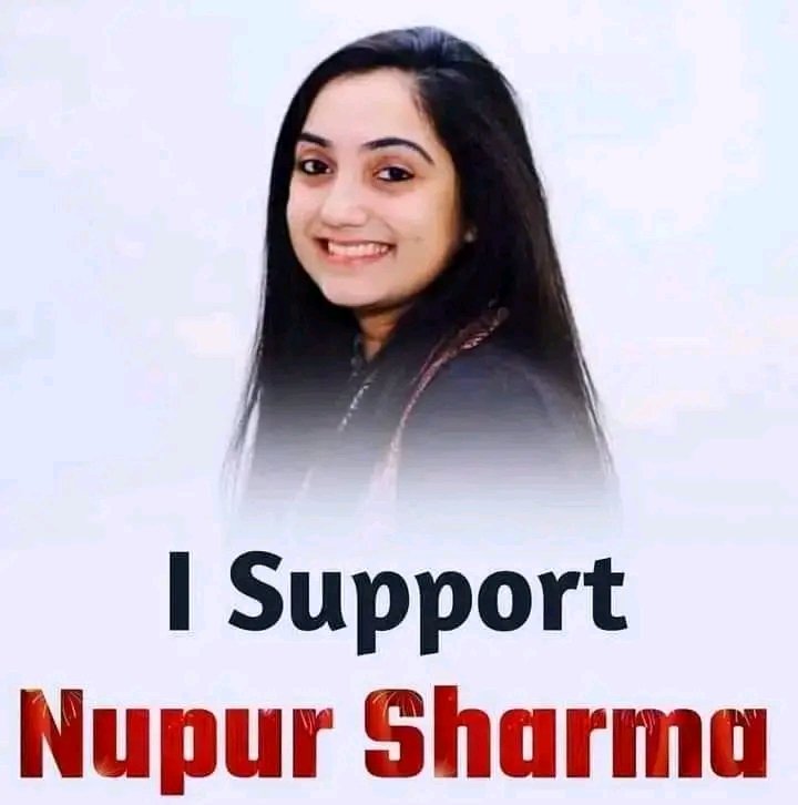 The statement has given by Nupur Sharma is 100% Correct!

Truth is always hard and bitter!

I support Nupur Sharma!

#NupurSharama