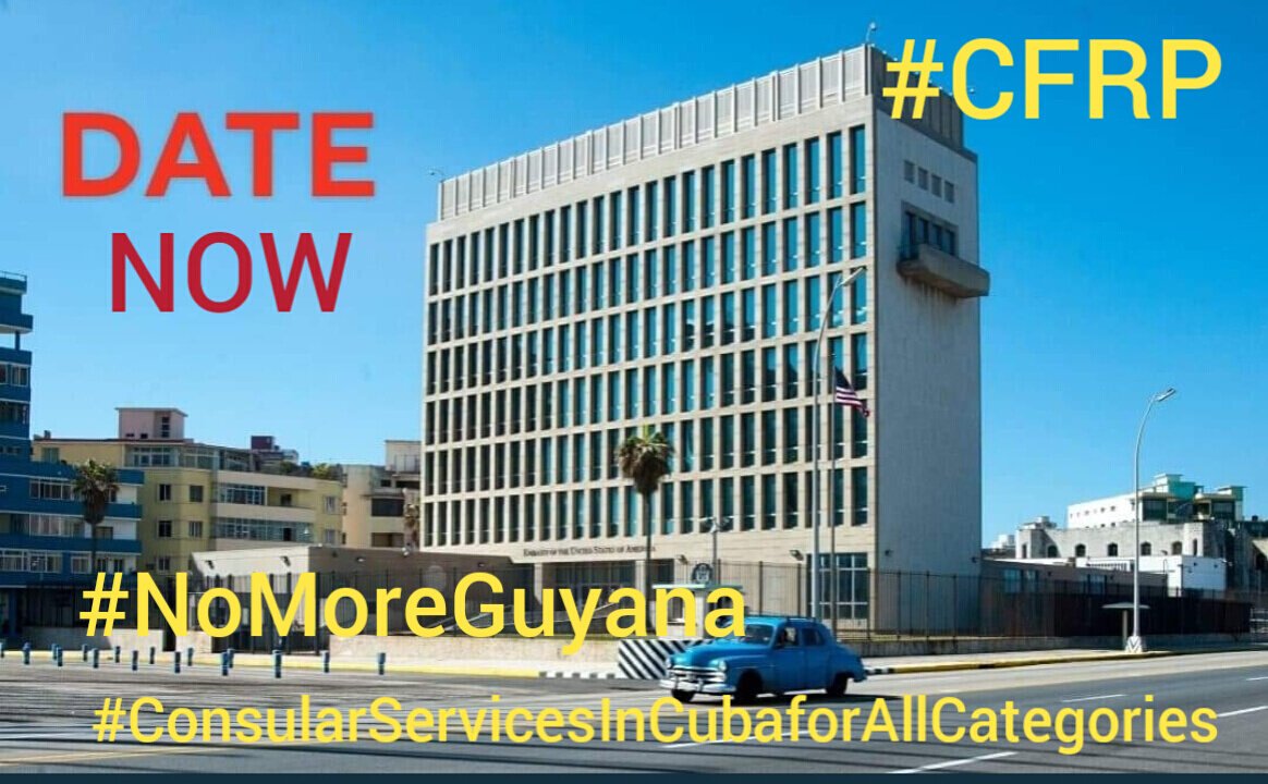 <a href="/USEmbCuba/">Embajada de los Estados Unidos en Cuba</a> <a href="/POTUS/">President Donald J. Trump</a> <a href="/SecBlinken/">Secretary Antony Blinken</a> <a href="/StateDept/">Department of State</a> We are not Categories,we are FAMILIES!!! Enough already!! We need the attention in <a href="/USEmbCuba/">Embajada de los Estados Unidos en Cuba</a> of ALL FAMILIES IN ALL CATEGORIES IN REUNIFICATION.WE HAVE A CONSULATE IN CUBA. #NoMoreGuyana #ConsularServicesInCubaforAllCategories #F1F2AF2BF3F4