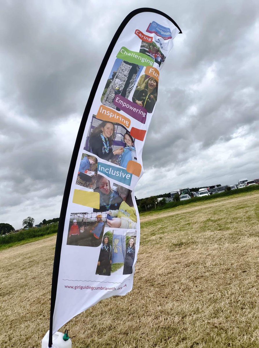 CumbriaNorth's tweet photo. The wind didn’t deter our fabulous leaders yesterday at the @CumberlandShow despite the dome tent not surviving! 
Activities and games for the children whilst promoting Girlguiding. https://t.co/UXCEsRS41x
