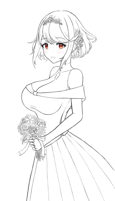 June Brideなホムラちゃん描きます🔥 
