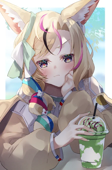 #絵まる
 #100日チャレンジ
56日目、尾丸ポルカ
ちょっと不機嫌ポルカ 