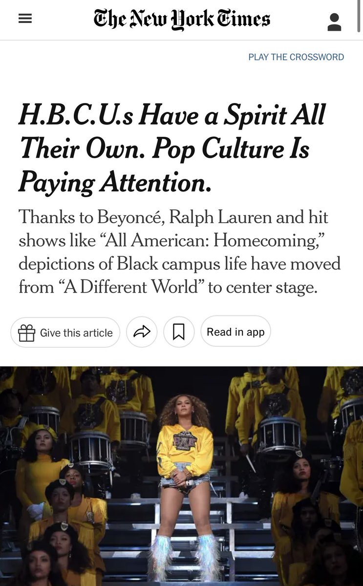 HipHopPrez's tweet photo. I was also able to share thoughts on this March 2022 @nytimes story about HBCUs and popular culture. https://t.co/7xNQt0EhtR