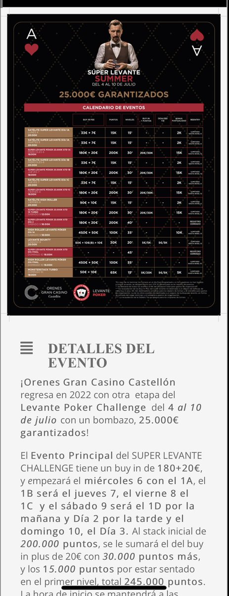 Apunta, apunta #SuperLevante a la vista del 4 al 10 de julio 👇<a href="/CasinoCastellon/">Orenes Gran Casino Castellón</a>  

grancasinocastellon.com/eventos/
