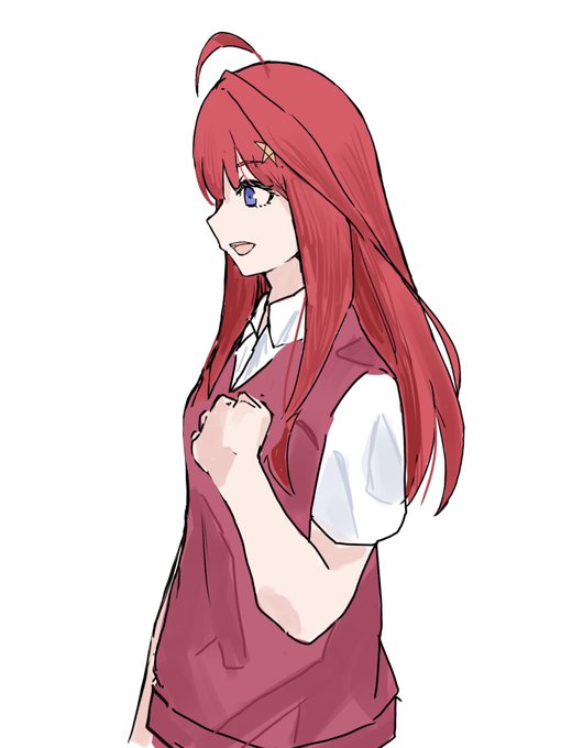 あまみずさんがTwitterに投稿した中野五月(五等分の花嫁)のイラスト。
