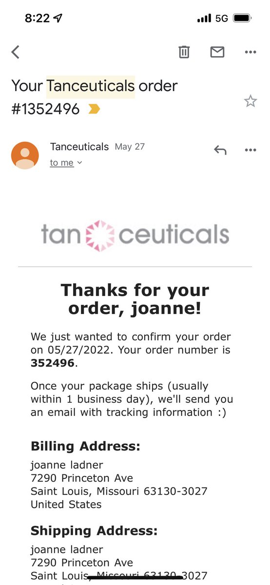 jodiladner's tweet photo. @Tanceuticals I have yet to receive this. Pls advise. https://t.co/YNv3rxyXjZ