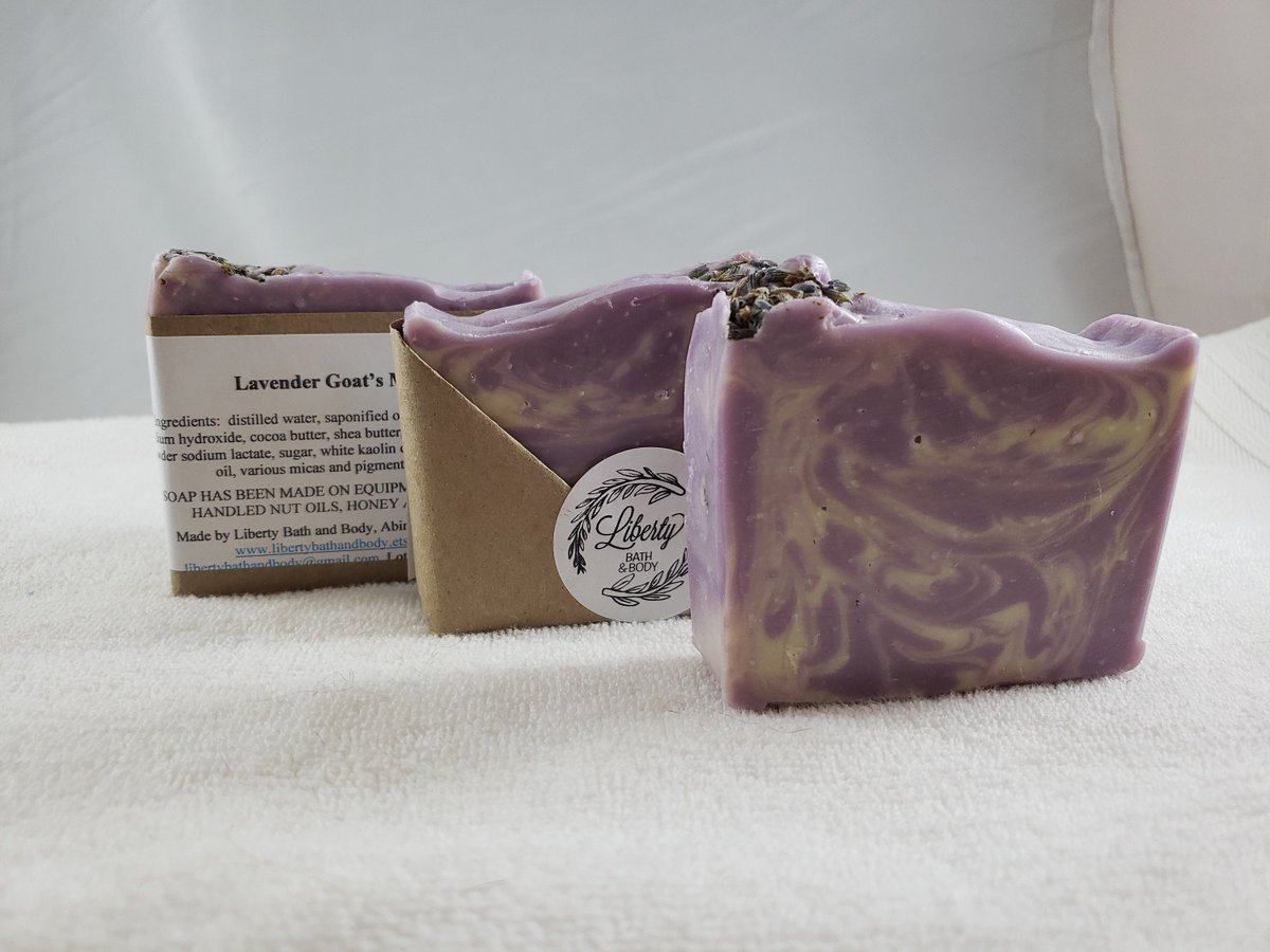 libertysoap's tweet photo. Lavender Goat's Milk Soap, Handcrafted Soap, Lightly Scented Soap, Floral Soap, Natural Soap, Cold Processed Soap, Flower Soap, Aromatherapy https://t.co/vWSmfzZ6PZ #coldprocesssoap #facialcare #Etsy #ecofriendly ##Handwashing #Mensgrooming #ColdProcessedSoap https://t.co/ePrWx52N4z