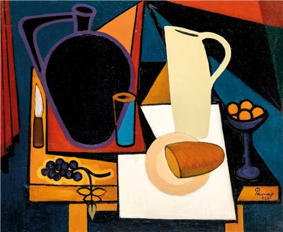 Emil Parrag, Still life with pitcher, 1969.