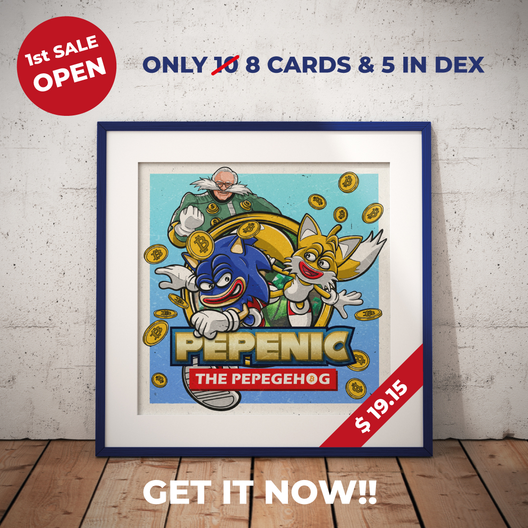 Who wants to try playing Sonic again on SEGA?? Check this out bit.ly/PEPENIC

Dex: bit.ly/PEPENIC_DEX
Dispenser : bit.ly/PEPENIC_DISP (8 LEFT)

#CounterpartyXCP #RetroXCP #PepeNFT #BitcoinArt #CryptoArt #NFTCollector #SonicTheHedgehog