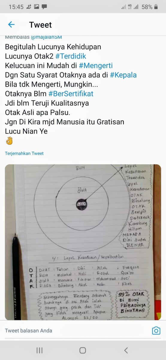 MasSuyatno1's tweet photo. @Muhammad_Saewad Begitulah Lucunya Kehidupan.
Di Ayat Berapa Alloh Mengajari
Otak Manusia utk mentaati
Nabi dan Ulama..
Eh... pd Punya #Otak apa tdk
Krn hanya dgn #Otak
Dpt Memahami #Pembeda / Furqoon
Hahahahahahahahahaha
Lucu Nian Ye
Lucu
๐ https://t.co/Esg46POjZF