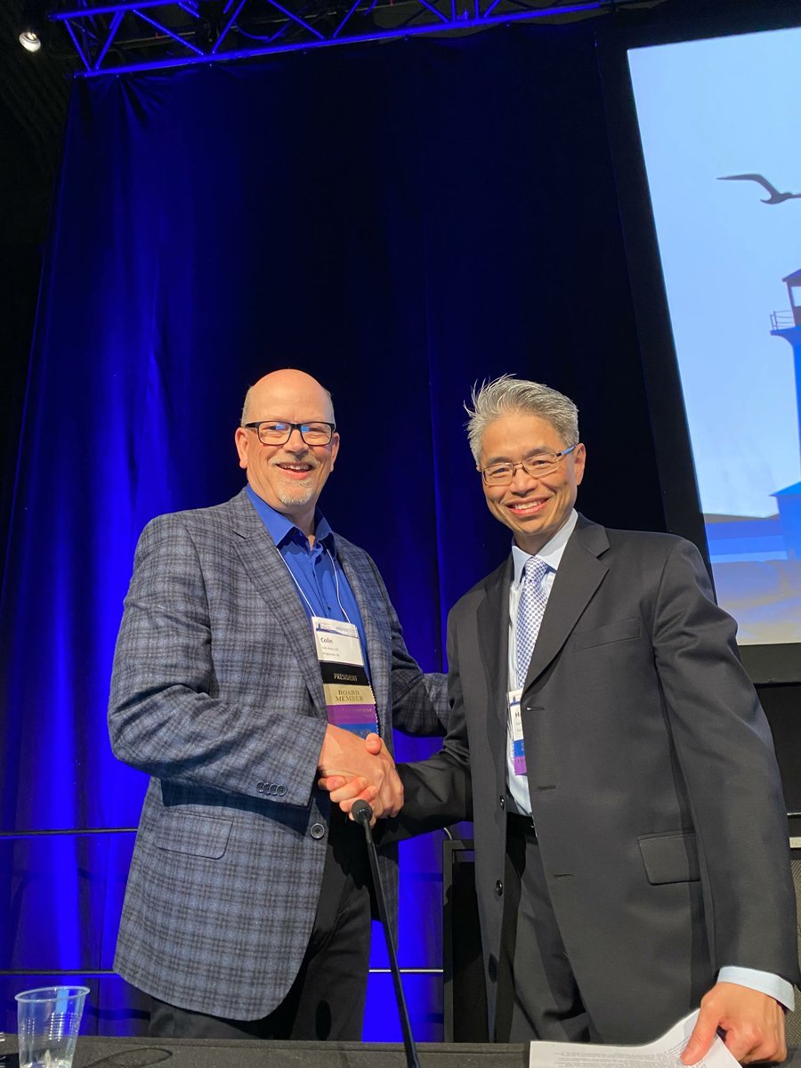CANeyeMDs's tweet photo. Heartfelt congratulations to Dr. William Dixon, recipient of the 2022 Lifetime Achievement Award, presented by @nseyemann and Dr. Hall Chew (pictured) this morning at #COS2022 Thank you for zooming in, Dr. Dixon! We missed having you in person. @hfxconventions https://t.co/7IQYUX0Dr3