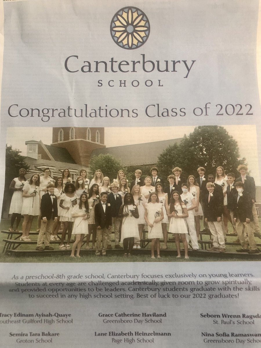 Congratulations <a href="/CanterburyGso/">The Canterbury School</a> class of 2022! Very special class ❤️Will be tweeting about your many future accomplishments I am sure! Go get ‘em, Cougars! 🐾