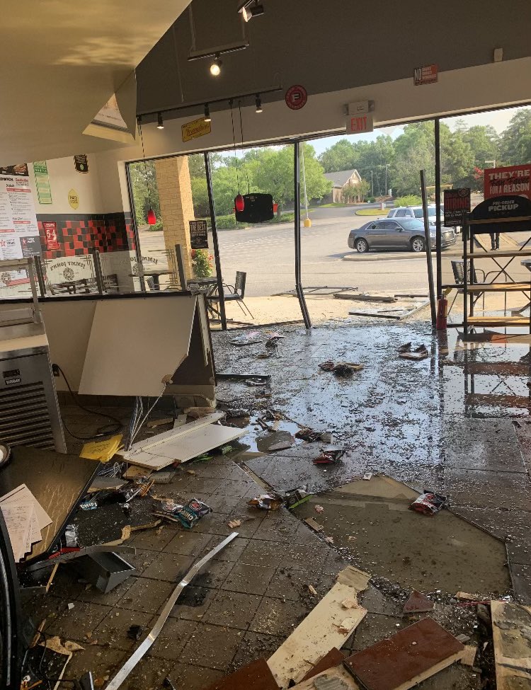 No reported injuries after a car crashes into the ‘Jimmy John’s Sandwiches’ restaurant at 5910 Garners Ferry Rd. Soon after the incident, the male driver backed the vehicle out of the store and left the scene. #ColumbiaPDSC officers are searching for the driver.