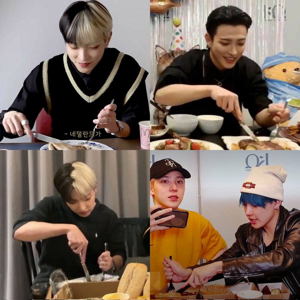 cryforhong's tweet image. Hongjoong eating 🫶