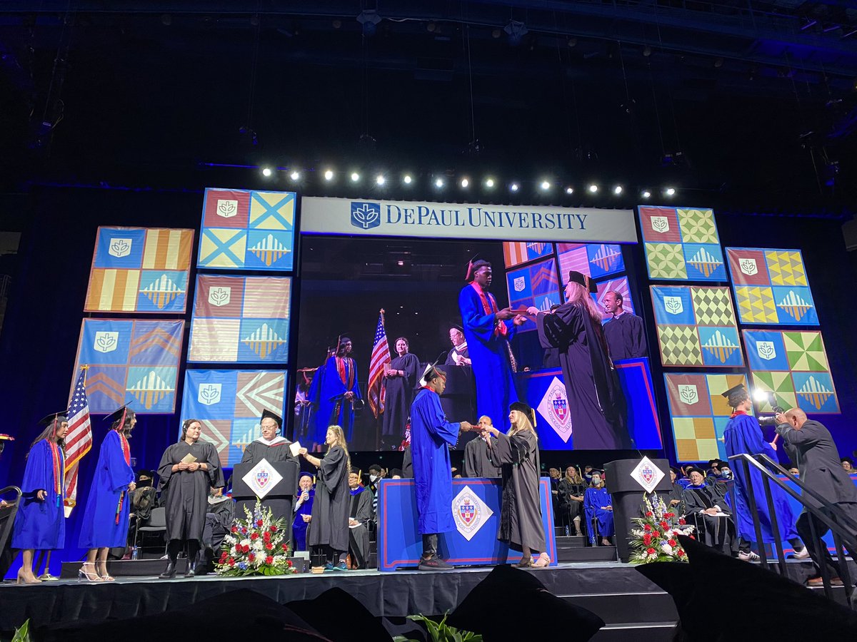 A familiar face was back at Wintrust yesterday..

<a href="/Bball_paul/">Paul Reed</a> is now a DePaul graduate! 🎓