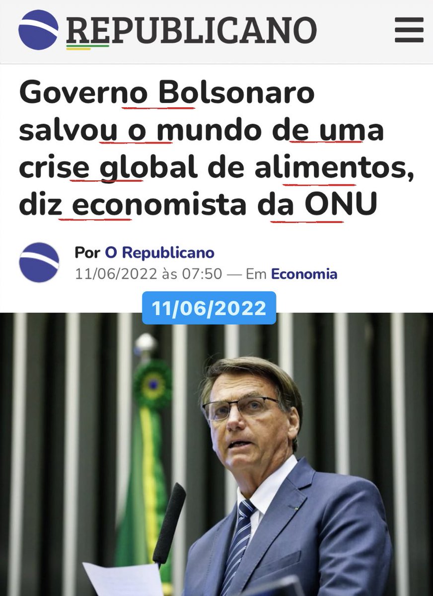 brom_elisa's tweet photo. Será que vai passar no Fantástico ou nesse caso pouco importa o que diz a ONU?🤔

Obrigada Presidente @jairbolsonaro 

.                      🫡🇧🇷👊🏻 https://t.co/7I5gwkhBgb