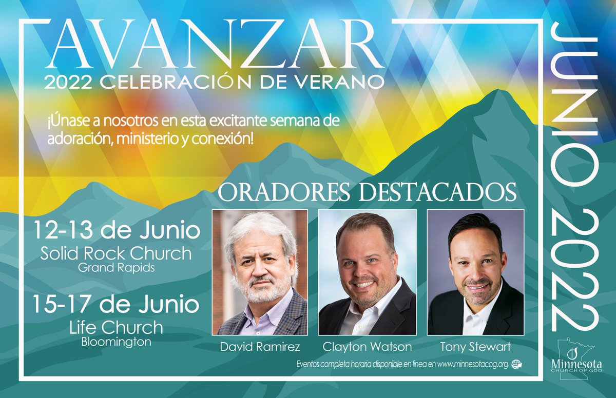 MNCOG's tweet photo. ADVANCE 2022 Summer Celebration begins tonight at 7:00 PM.  Join us at Solid Rock Church in Grand Rapids for our kick-off service.  Come experience engaging fellowship, powerful worship and Bishop Clayton Watson will be sharing a message for our MNCOG family.  See you there! https://t.co/WJyWZcuLAc