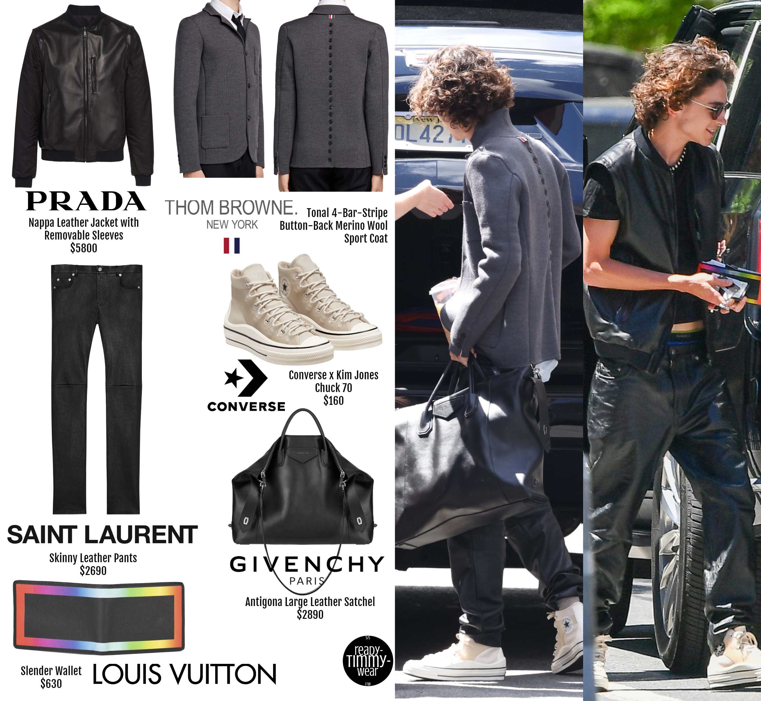 Timothée Chalamet Films Chanel Commercial in Leather Suit in NYC – Footwear  News