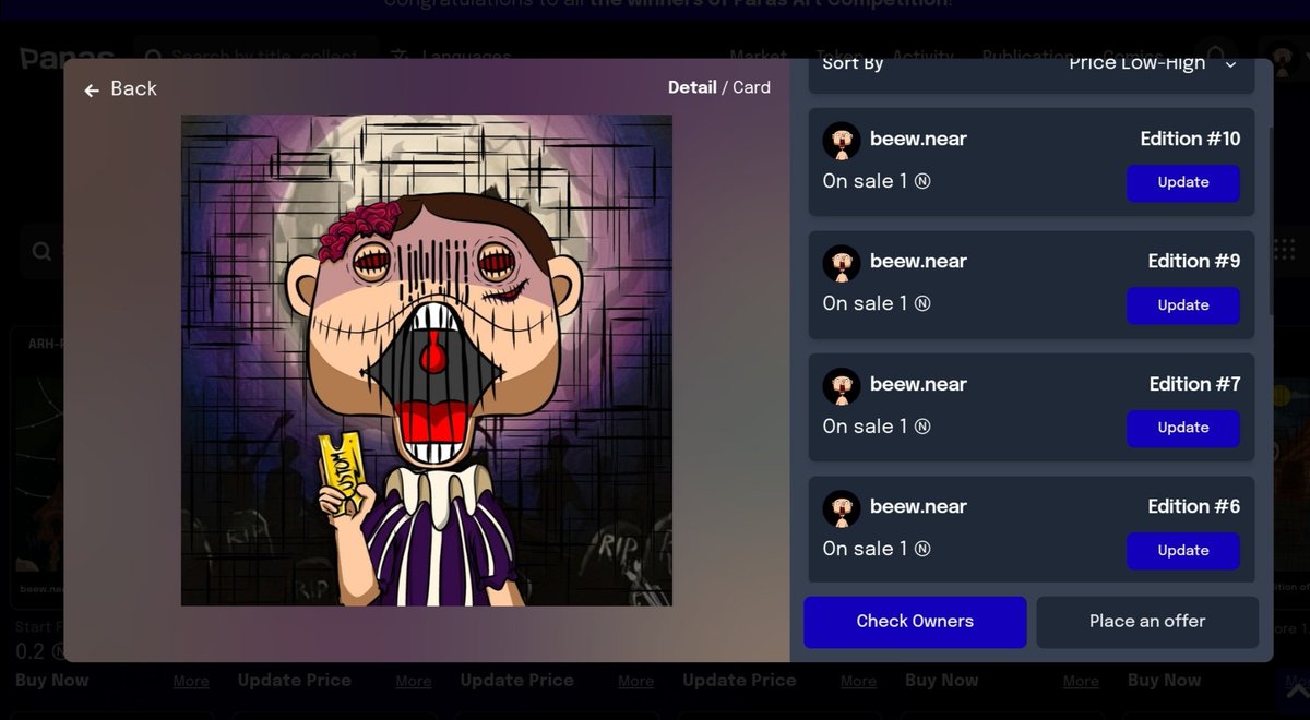 Ghost ticket  ยังมีให้เก็บอยุ่นะครับ ใบนี้ custom งานออกมาแล้วได้ royalty 5% ให้ owners ด้วยครับผม แวะมาดูได้ที่ paras.id/token/x.paras.…

#NFTTHAILAND #nftart #NFTCommmunity #NFTshill #NFTcollections #Parasite #NEAR #NFTdrop #NFTMarketplace