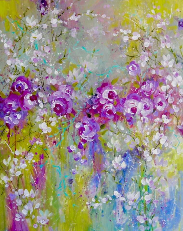 Appreciate every single day that you're alive. Life is a little bit like a garden - you have to find time to plant the seeds for beautiful flowers to grow.
~ Oscar de la Renta

~ Art 'Rose Garden' by Louise Baker