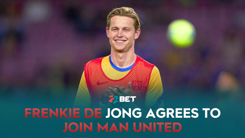 Man United priority, Frenkie de Jong, reassured by the presence of Erik ten Hag, is now ready to discuss a transfer to the Premier League The Red Devils have presented an initial offer of 80 million eurosю Will He leave Barça? #22bet