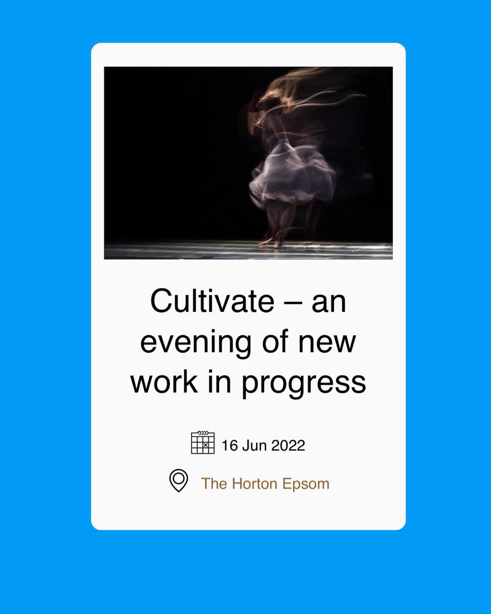 We are sharing our show WHEN THE PENNY CLICKS  at The Cultivate Festival <a href="/TheHortonEpsom/">TheHortonEpsom</a> on Thursday 16th June! Tickets are Pay What You Can, so please come join us for an excellent evening of theatre! thehortonepsom.org/events/cultiva…