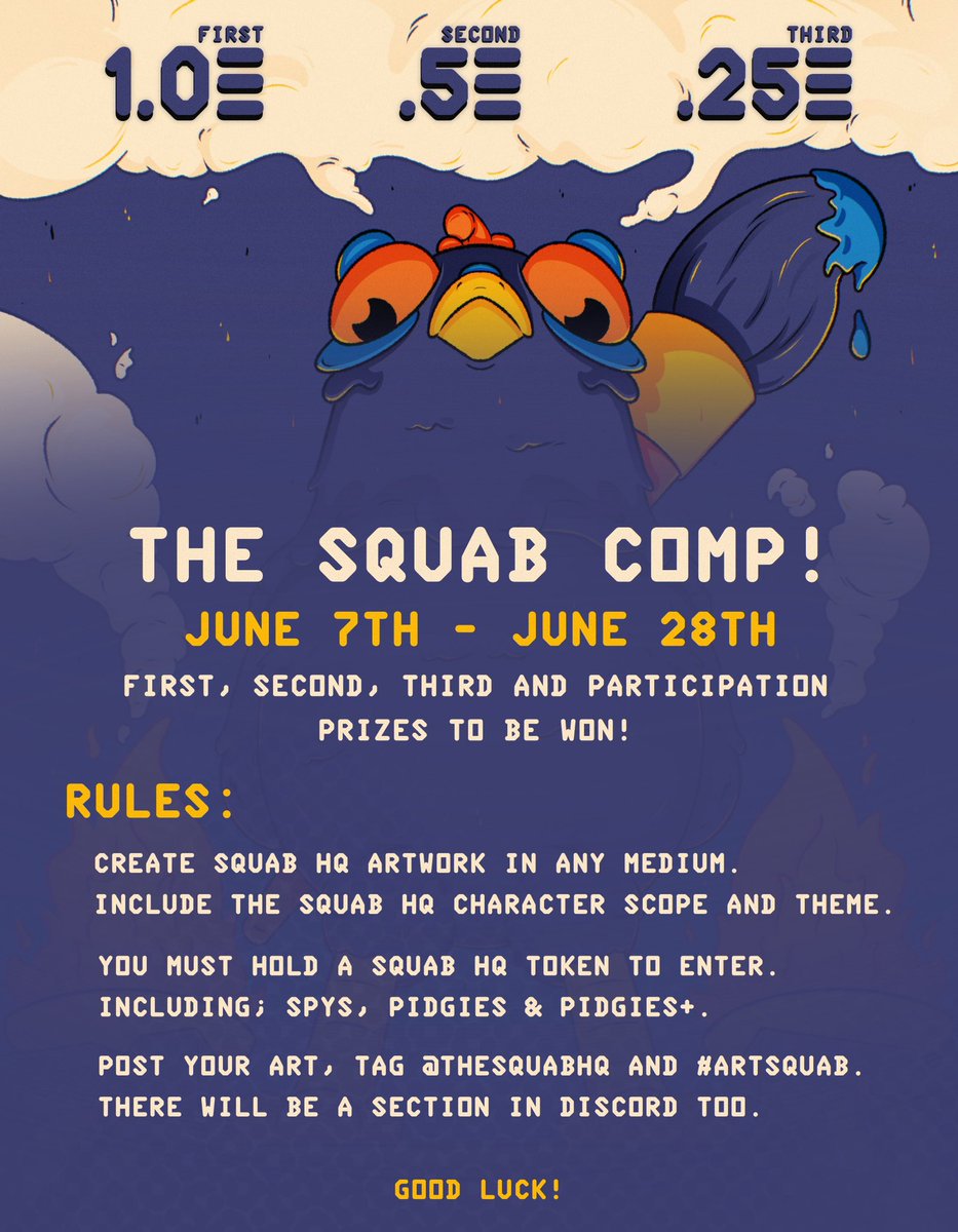 thesalvare's tweet photo. WE NEED TO SEE MORE MOVEMENT!! @TheSquabHQ 🐦

Pidgies spying from rooftops, stealing seedphrases, assigned top secret missions!

You name it, let’s see how creative the NFT community can be 😁 #ArtSquab https://t.co/fDffMHND11