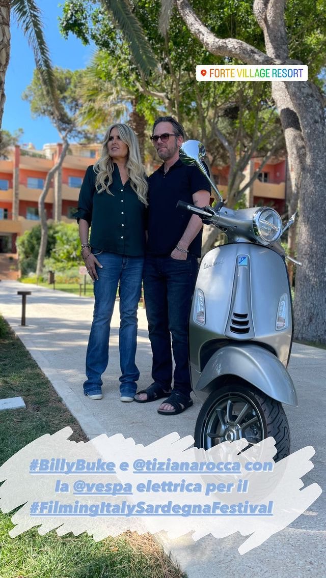 BillyBurkeFansU's tweet photo. 📸 #BillyBurke today at the #FilmingItalySardegnaFestival in Italy with #FISF22 Director Tiziana Rocca. (via Instagram) https://t.co/v6DJeEBX7m