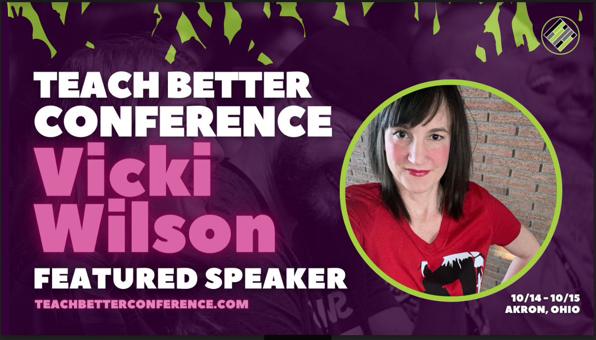 vickilwilson5's tweet photo. So excited to present #LeadWithRounds at the Teach Better Conference in Akron, OH in October. Use the link and the discount code from the image below to register https://t.co/88C3yv0T2S
#TeachBetter22 #MemspaChat #LeapLAP @BethHouf @burgess_shelley @burgessdave @TaraMartinEDU https://t.co/882cFksInt