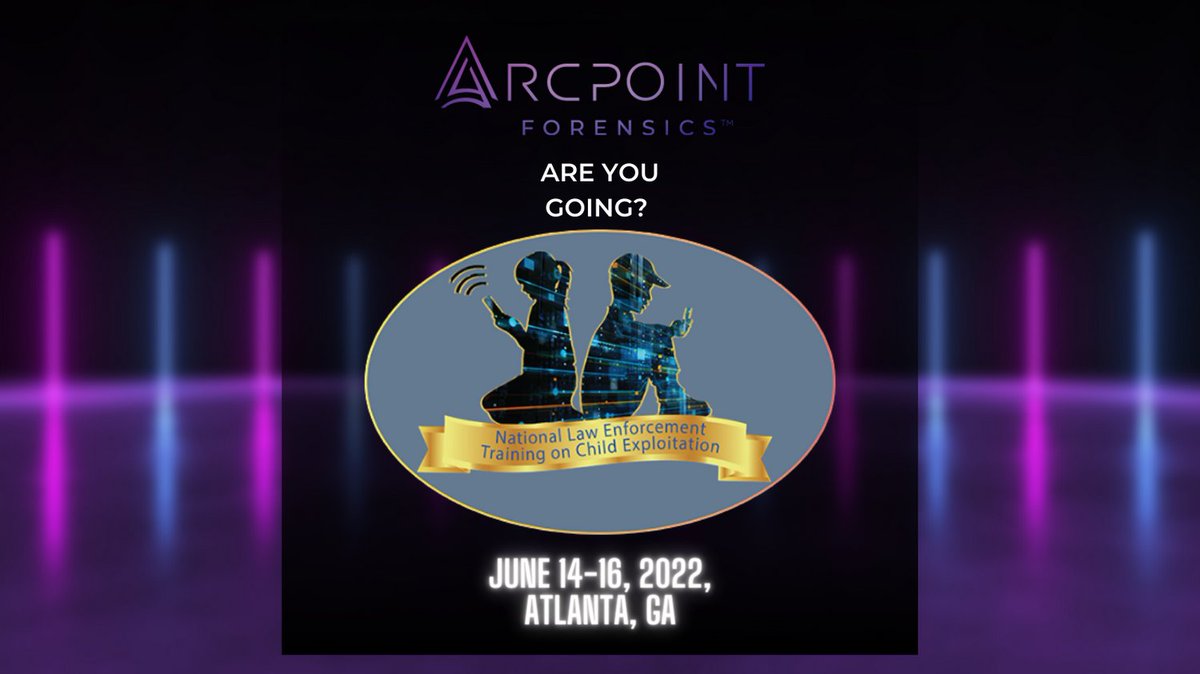 Contact_APF's tweet photo. #ArcPointForensics will be attending The National Law Enforcement Training on Child Exploitation in Atlanta, GA June 14-16, 2022!
Stop by our booth 309 and see our latest developments to learn how to evolve your workflow with #ATRIO! https://t.co/YJ91tHyvRO