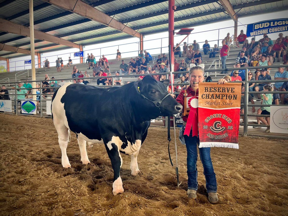 CONGRATS! Congrats to BES student Peyton Givans. She won Reserve Champion for her market steer at the Crosby Fair & Rodeo last week. Peyton works hard each day before and after school raising her steer! We are so proud of her! @BarrettElemCISD #BetterTogether #cougarpride