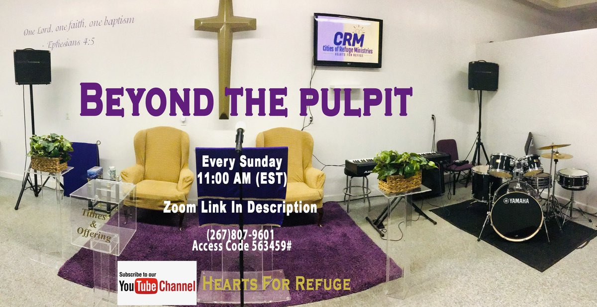 HeartsForRefuge's tweet photo. Welcome to another blessed Sabbath Day
Please join me this morning at 11am from BEYOND THE PULPIT.

Romans 10: 8-13 NKJV
"The Discipleship Call"

Call in number:
1-267-807-9601
Access Code:
5 6 3 4 5 9#

#HeartsForRefuge https://t.co/sb4B1Xlatj