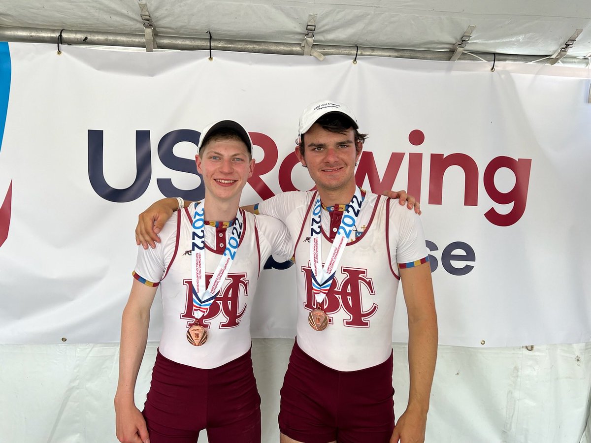 BCHighRowing's tweet image. Congratulations Kieran Dunn ‘22 and Henry Geoffin ‘22!  Bronze medalist at the US Rowing Youth National Championship! ⁦@BChighathletics⁩ ⁦@BCHigh⁩ ⁦@cotter_grace⁩ ⁦@VespoliUSA⁩ ⁦@concept2⁩ ⁦⁦@MIT⁩ ⁦@BadgerRowing⁩ #hammertime #flameon