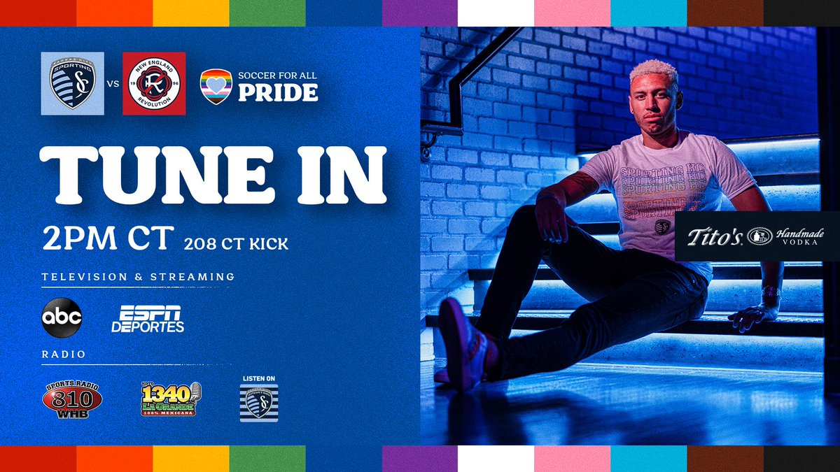 2:08 kickoff for #SKCvNER: sportingkc.com/news/how-to-wa…

Televised and streaming on ABC and ESPN Deportes.

Listen on <a href="/SportsRadio810/">Sports Radio 810 WHB</a>, <a href="/lagrande1340/">La Grande 1340 AM</a> and the #SportingKC App.