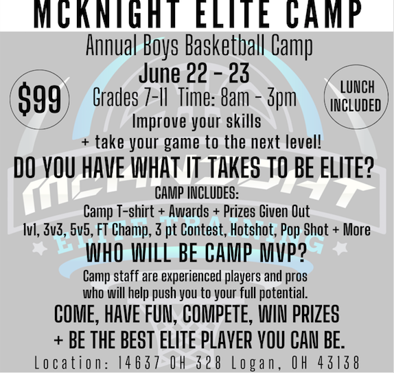 Call:740-385-2069. ext. 11513 to get registration form.
ONLY 10 DAYS LEFT!!!