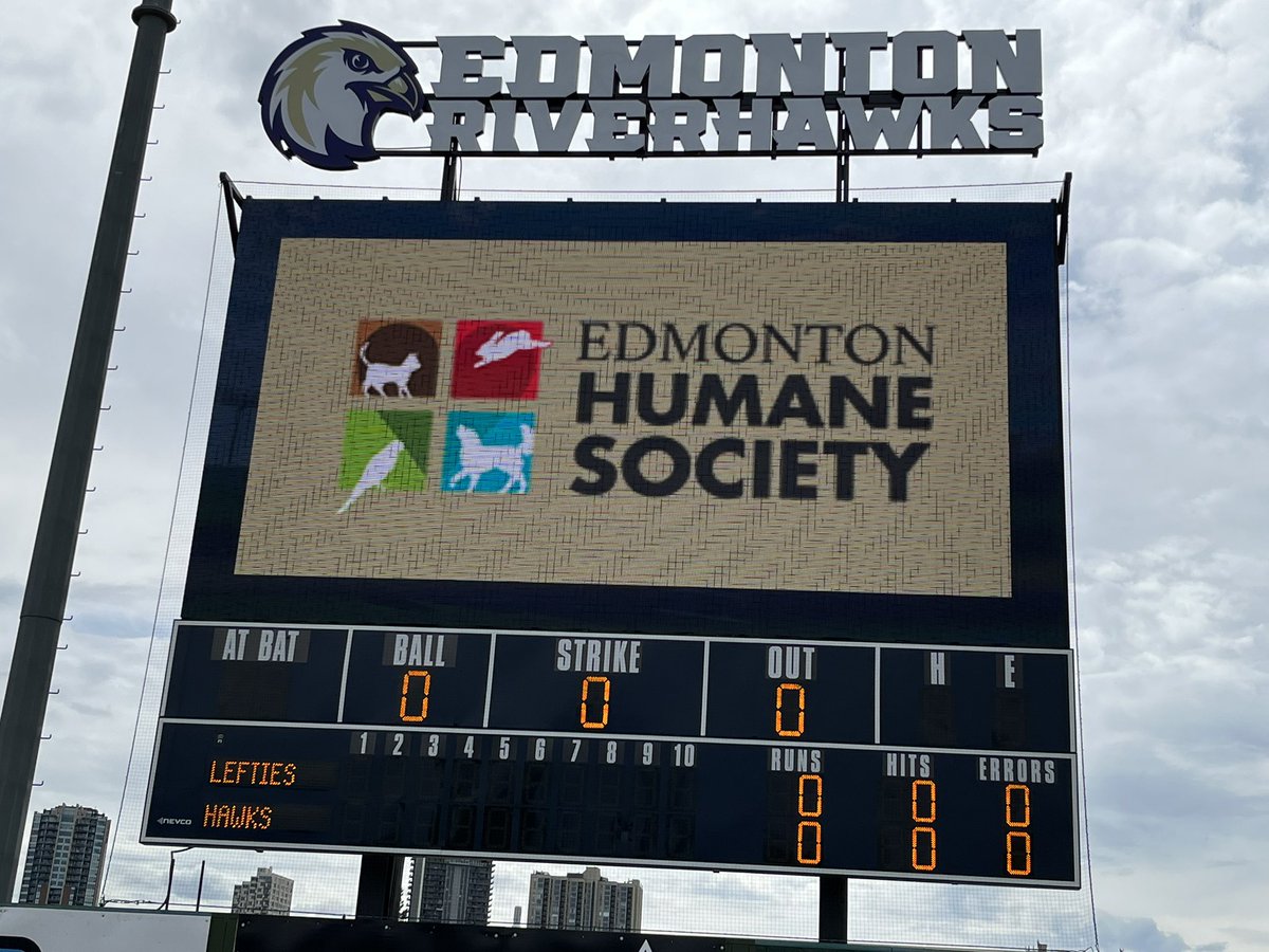 DrTedPurcell's tweet photo. Down at Remax Field enjoying Hawks and Hounds in support of @EdmontonHumane with @EdmRiverhawks . Thank you for your support ! https://t.co/o18WApOYpK