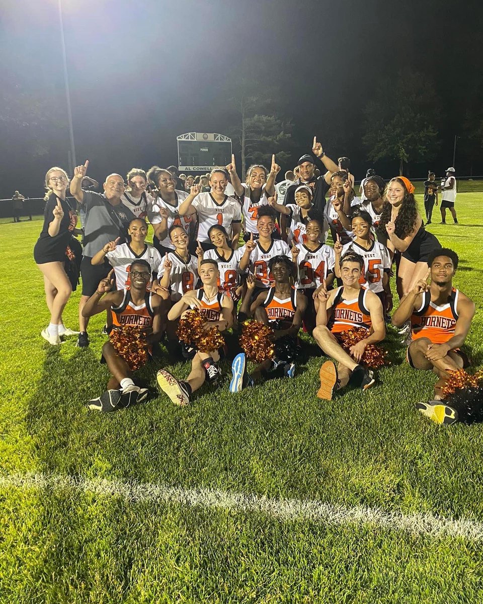 HTSD_West's tweet photo. Hornets celebrated a 20-16 victory over @HTSD_Steinert at Friday’s Powderpuff Game! https://t.co/Zd2NuRfohI