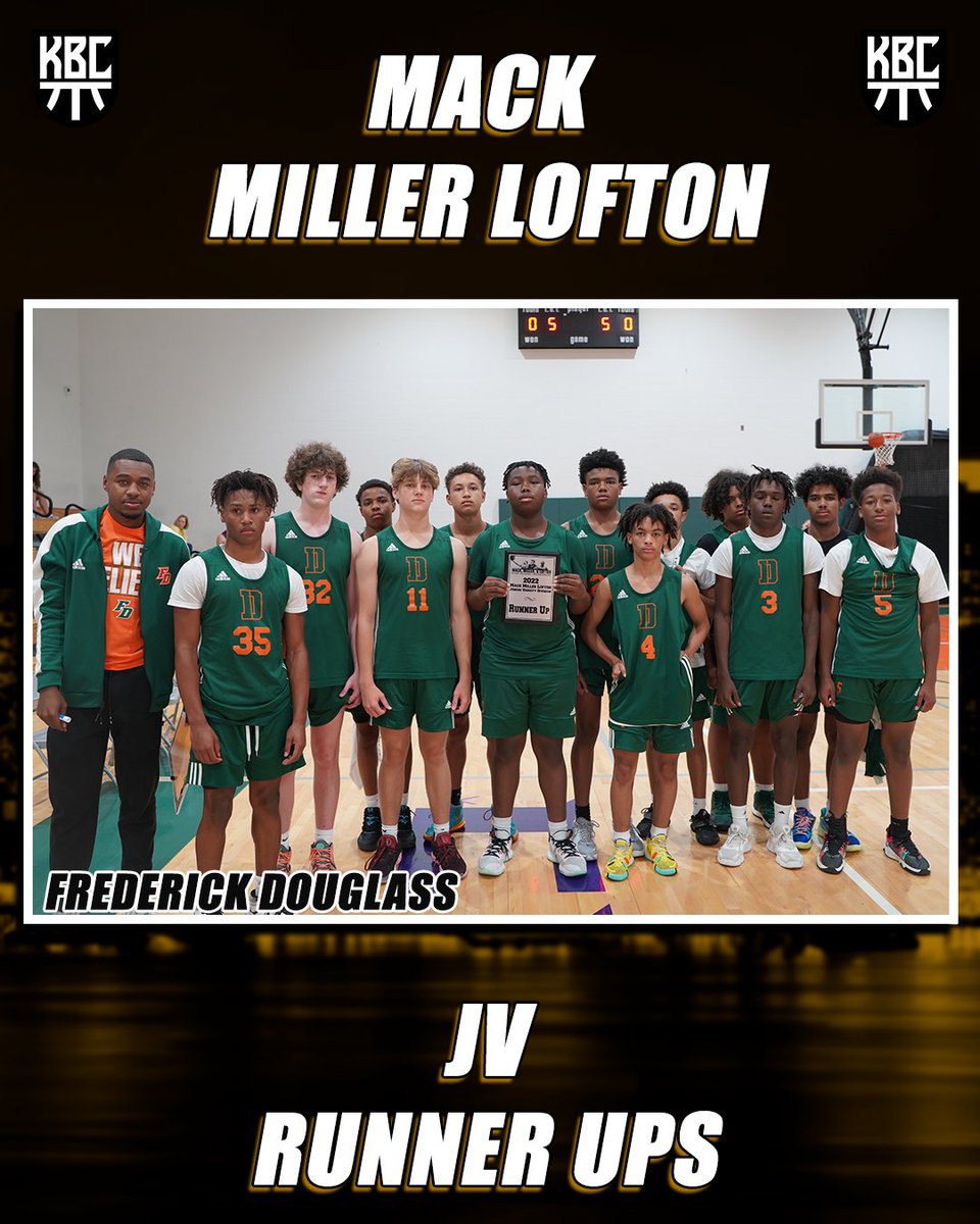Congratulations to Lexington Catholic as your KBC Mack Miller Lofton JV Champions ❗️🏆❗️

Congratulations to Frederick Douglass as your Runner Ups❗️

#mackmillerlofton2k22 <a href="/ShelvinMack/">Shelvin Mack</a> <a href="/DmillerKY/">Darius Miller</a> <a href="/clofton606/">Chris Lofton</a>