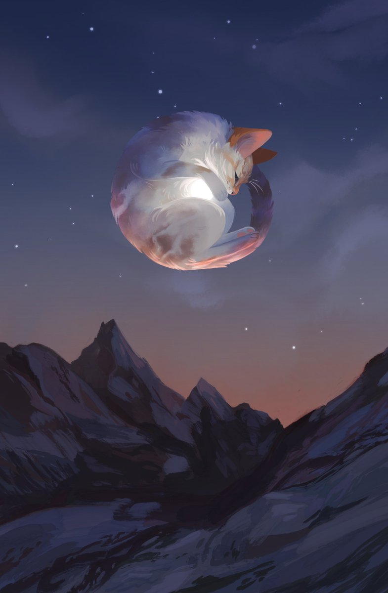 Zel204_art's tweet photo. for @pluranimous
a very important artwork for me because it is the memory of a wonderful and very beloved cat. while i was painting i just cried into my cat from time to time T_T appreciate the time you have with your pets https://t.co/RXmS6I9MjP