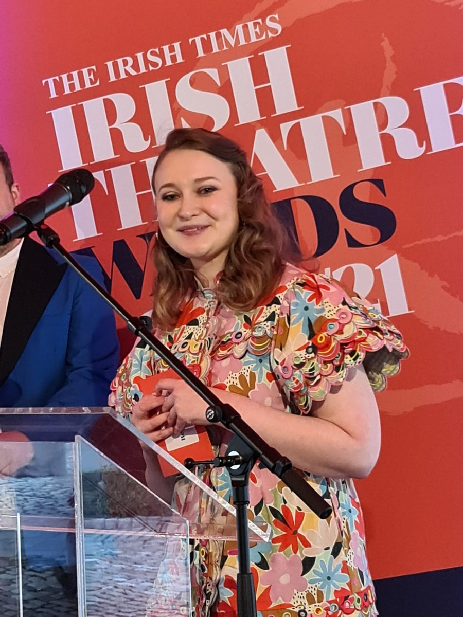Katie Davenport wins Best Costume Design for The Gate Theatre Production of 'Once Before I Go' and Straymaker and the Abbey Theatre in association with Miroirs Étendus and Once Off Productions Production of 'Elsewhere' @GateTheatreDub @stray_maker @AbbeyTheatre. #ITTheatreAwards