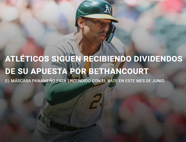 eliassporttv's tweet photo. El panameño @ChristianBeth27 está teniendo un mes de junio fenomenal con números que de seguro tiene muy felices a los ejecutivos de los @atleticos quienes decidieron darle una nueva oportunidad. Lee un interesante artículo en este link 👇 https://t.co/2ycTCUxG4d https://t.co/xyENKFOiqO