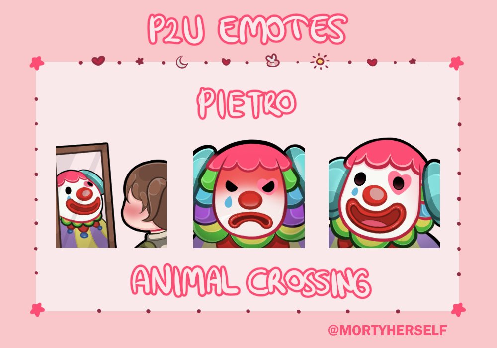 mortyherself's tweet photo. Animal Crossing Pietro P2U emotes available on my etsy shop!! (✿˃ᵕ˂)
https://t.co/icmolz1Pmz
#AnimalCrossingNewHorizons #twitchemotes #TwitchEmoteArtist #ACNH #pietro #pietroacnh https://t.co/kyxe6R93Zr