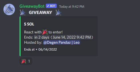 DegenPandaz's tweet photo. DISCORD IS LIVE! https://t.co/HSaCUzSzDH

To celebrate we will be giving away 5 $SOL

Rules:

1. Follow @DegenPandaz
 2. Like and Retweet this post.
3. Join the discord and head over to the #giveaways channel. 

Good luck!

#Solana #SolanaNFTs #NFTs #NFTGiveaways #NFTGiveaway https://t.co/1rQ9FGanPq