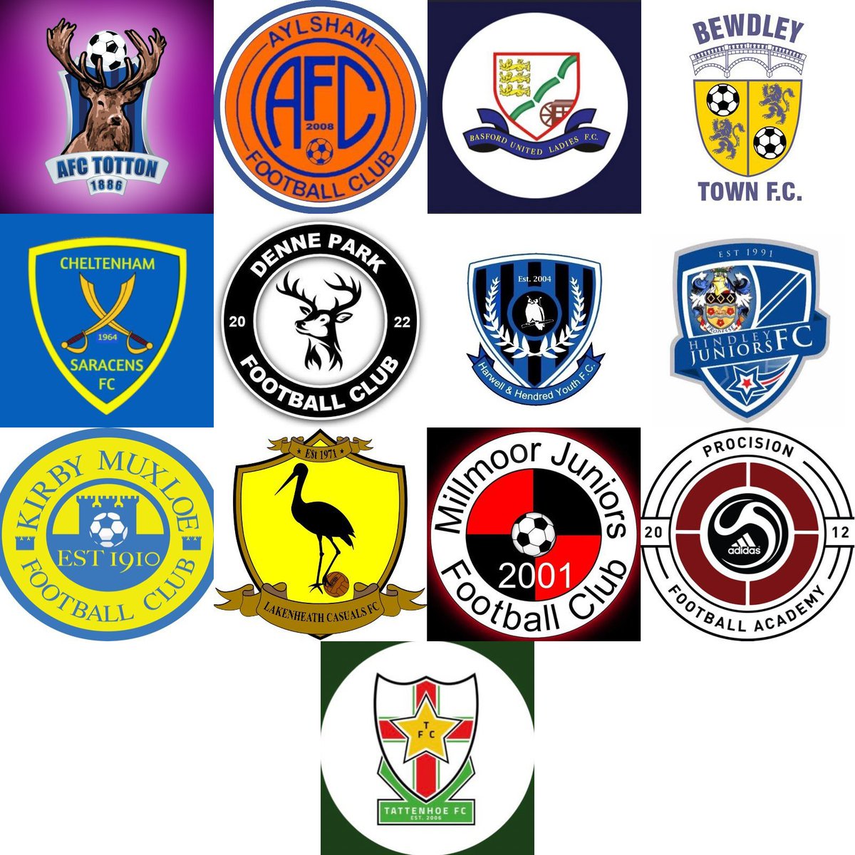 A bunch of recently created women's teams' accounts to check out and follow:

<a href="/afctottonwomen/">AFC Totton Women 🦌</a>

<a href="/AylshamWomenFC/">Aylsham Women & Girls FC</a>

<a href="/BasfordLadiesFC/">Basford United Ladies FC</a>

<a href="/BewdleyTownLFC/">BewdleyTownLadiesFC</a>

<a href="/WomenSaracens/">Cheltenham Saracens Women</a>

@DennePark

@HHYFC_Ladies

@HJFCWomen

<a href="/KirbyMuxloeLFC/">Kirby Muxloe Ladies FC</a>

@LakenLadies

<a href="/MLFC_Official/">Millmoor Ladies FC</a>

@ProcisionLadies

<a href="/TattenhoeWFC/">Tattenhoe Women FC</a>