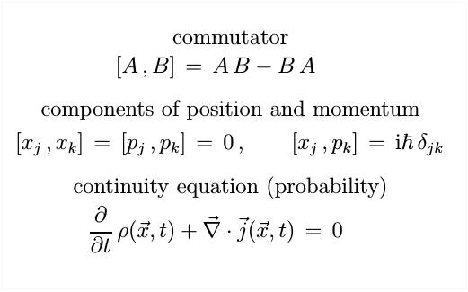 QuantMech101's tweet photo. 5) Individual components of position space and momentum operators do obey commutation relations.
The absolute value squared of the wave function is the probability density and probability is conserved.
#Commutator #ConservationOfProbability #ContinuityEquation https://t.co/2Zi3WPYbat