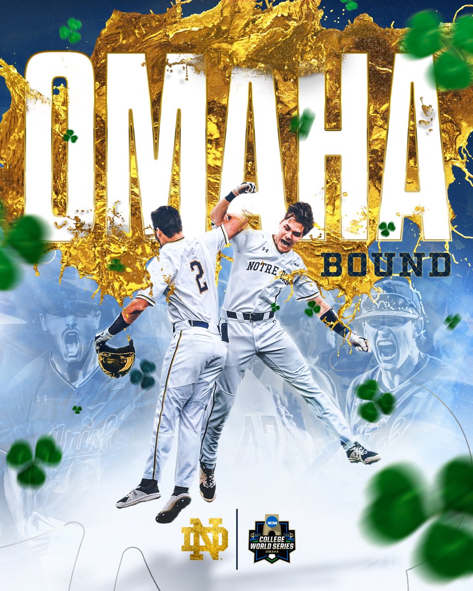 OMAHA, HERE COME THE IRISH!!!!!!! #GoIrish x #RoadToOmaha