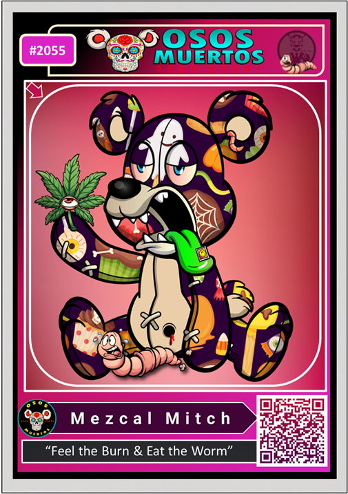 DrMilburn's tweet photo. Meet Mezcal Micth, the next Doc.XD Companion Card for a @Osos_Muertos #NFTCommunity member that swept this bad boy off the floor last night. Cheers!
#GetDocXD #OsosMuertos #NFT #DocXDCards https://t.co/POcJkjHLgf