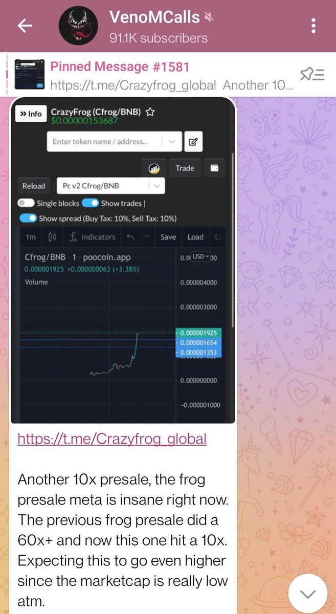 CRAZYFROGELON's tweet photo. VENOM ABOUT US....💥💥💥 

Let's go for 1000x....🚀🚀🚀 https://t.co/LVt55Ganzw