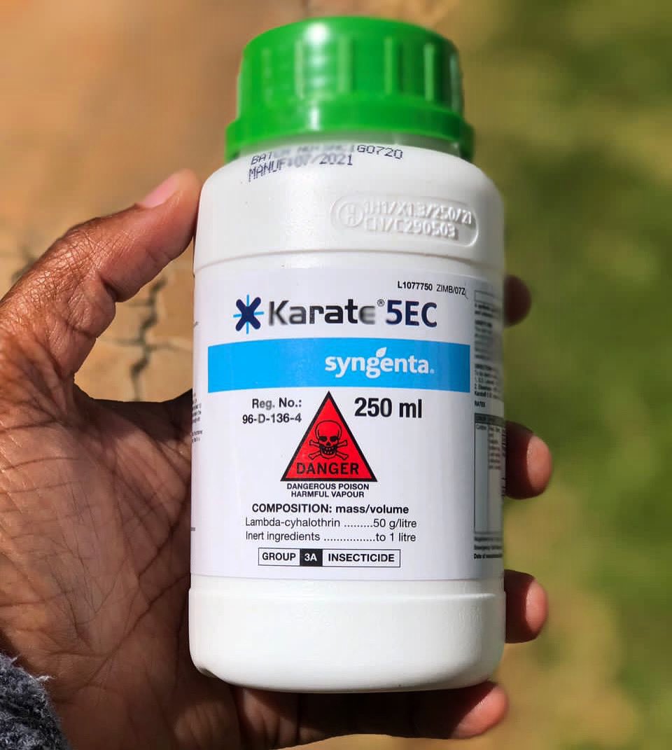 IntabaTrading's tweet photo. Karate Zeon is a fast acting insecticide with a Quick knockdown effect. It stops pest damage immediately and is compatible with a wide range of fungicides and liquid fertilizers.
Please contact Ang +263 77 275 9438 for prices and information on our products 👏
#IntabaTrading https://t.co/keMuTsFgWD
