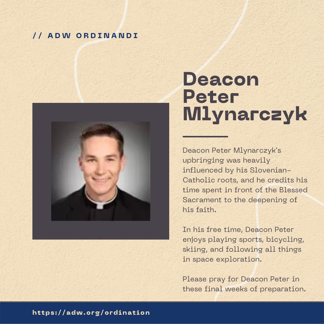 Catholic Archdiocese of Washington, DC on Twitter "Meet soontobe priest, Deacon Peter